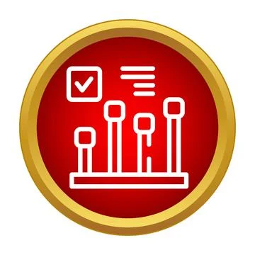 Bar chart icon showing data analysis and report Stockillustratie