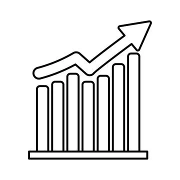 Bar chart icon symbolizing business analytics, financial growth Stock Illustration