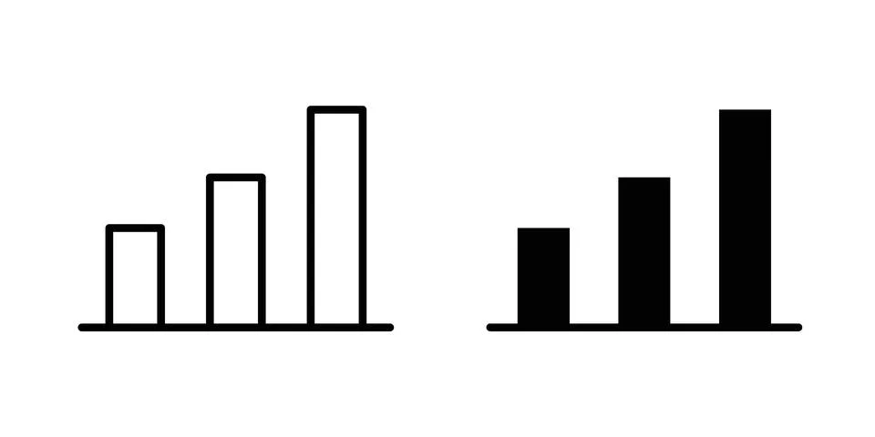 Bar chart icon vector design illustrations Stock Illustration