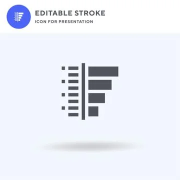 Bar Chart icon vector, filled flat sign, solid pictogram isolated on white, l Stock Illustration