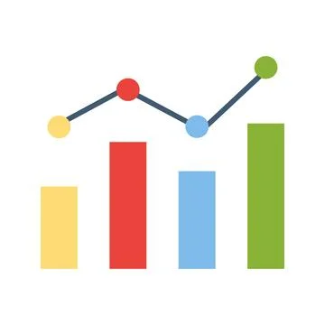 Bar Chart icon vector image. Stock Illustration