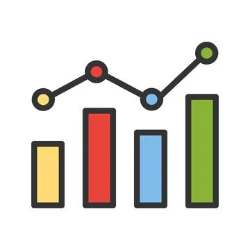 Bar Chart icon vector image. Stock Illustration