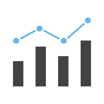 Bar Chart icon vector image. Stock Illustration