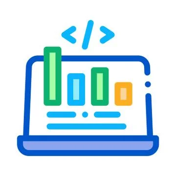 Bar chart icon vector outline illustration イラスト素材