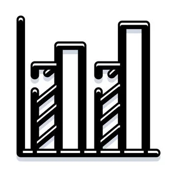 Bar chart illustrating data analysis and financial growth Stock Illustration