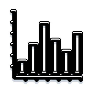 Bar chart illustrating data analysis and business growth Illustrazione stock