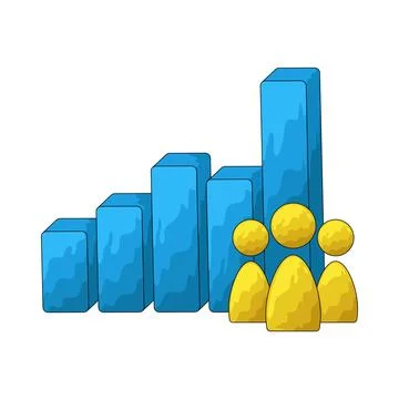 Bar chart illustration Stock Illustration