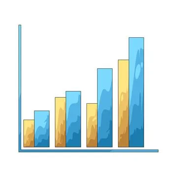 Bar chart illustration Stock Illustration
