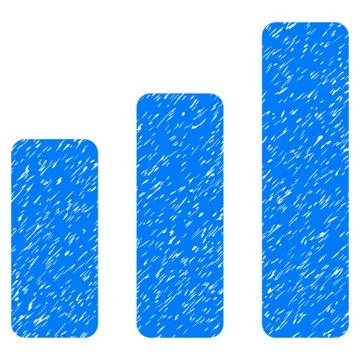 Bar Chart Increase Grainy Texture Icon Illustrazione stock