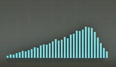  Bar chart increases and falls, growing and reduction. Business chart with... 스톡 사진
