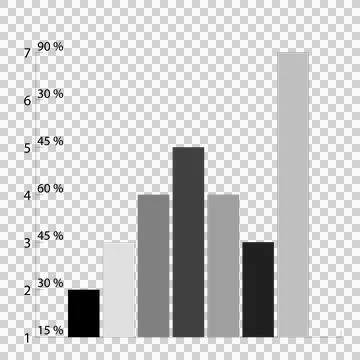 Bar chart infographic element. Statistical data visualization with percentage. Ilustración de archivo