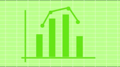 Bar chart with line graph showing business growth and data analytics concep.. Stock Footage 336877420