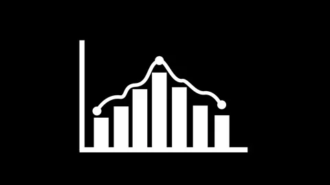 Bar chart with a line graph showing business data growth and analytics anim.. Stock Footage 336877801