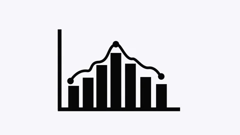 Bar chart with a line graph showing business data growth and analytics anim.. Stock Footage 336877813