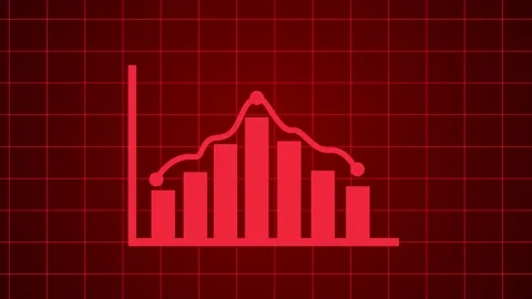 Bar chart with a line graph showing business data growth and analytics anim.. Stock Footage 336877829