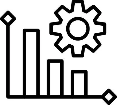 Bar Chart Line Icon Design Stock Illustration