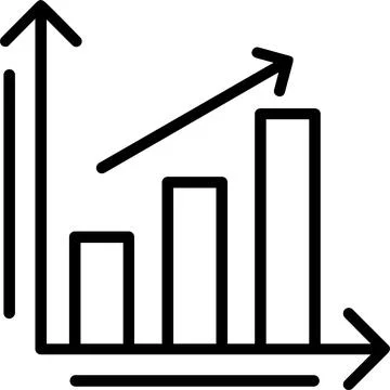 Bar Chart Line Icon Design Stock Illustration