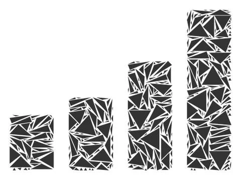 Bar Chart Mosaic of Triangles イラスト素材