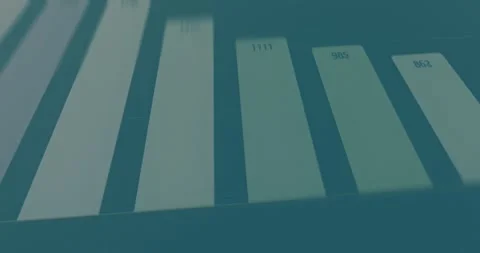 Bar chart with numerical values on each bar Stock Footage 321755812