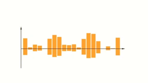 Bar chart oscillates around center line. Stock Footage 276736995