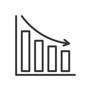 Bar Chart outline icon Stock Illustration