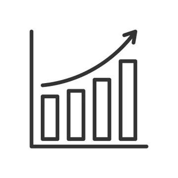 Bar Chart outline icon Stock Illustration