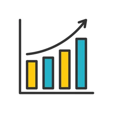 Bar Chart outline icon Stock Illustration