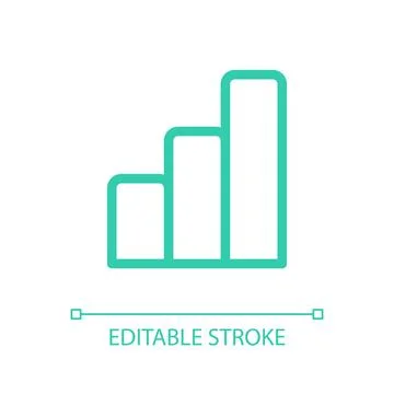 Bar chart pixel perfect color linear ui icon 스톡 일러스트