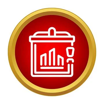 Bar chart presentation icon showing business analytics Stockillustratie