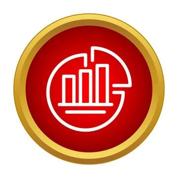 Bar chart progress icon presenting analytical data Stock Illustration