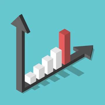 Bar chart, rapid growth Stock Illustration