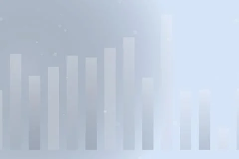 Bar chart with rising data bars on a light background Stock Photos