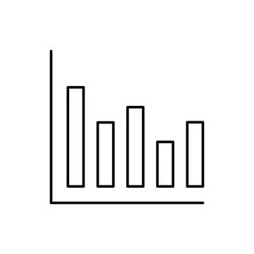 Bar chart, SEO icon. Simple line, outline vector elements of commerce icons for Stock Illustration