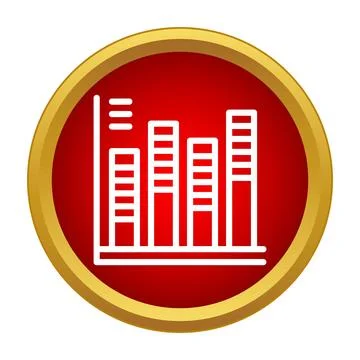 Bar chart showing data analysis and financial report progress Stock Illustration
