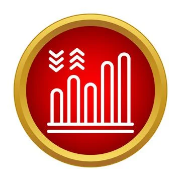 Bar chart showing data analysis and financial performance Stock Illustration