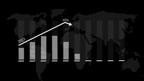 Bar Chart Showing Upward Trend from 2022 to 2026 Animation Video stock 325241771