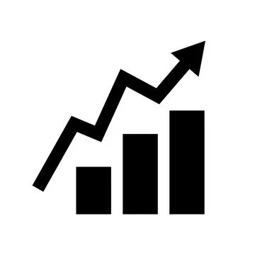 Bar chart statistics icon. Company analysis. Vector. Illustrazione stock