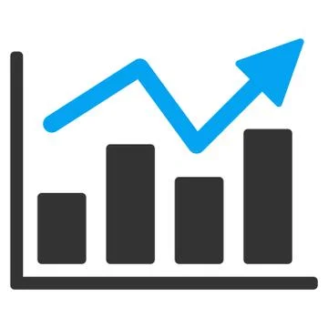 Bar Chart Trend Flat Vector Icon Ilustración de archivo