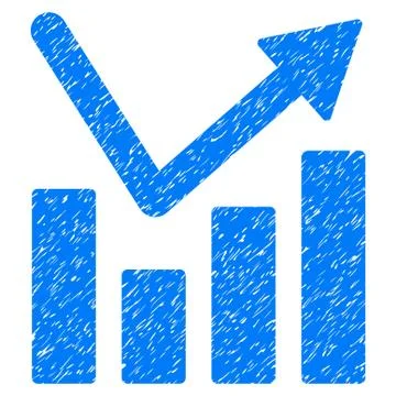Bar Chart Trend Grainy Texture Icon Illustrazione stock