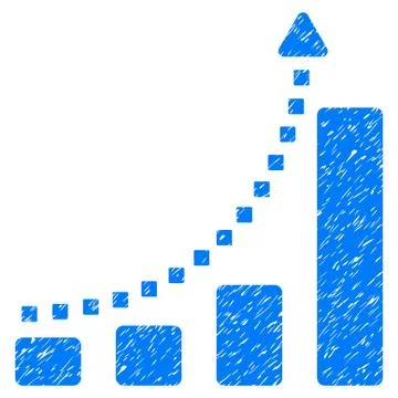 Bar Chart Trend Grainy Texture Icon Illustrazione stock