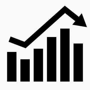Bar Chart Trend icon Stock Illustration