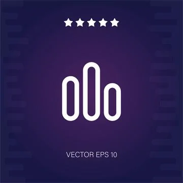 Bar chart vector icon Illustrazione stock