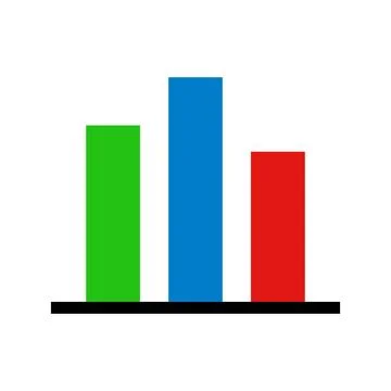 Bar chart vector icon. Performance and investment result. Stock Illustration