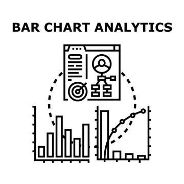 Bar chart visualizing data analytics イラスト素材