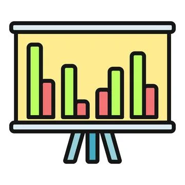 Bar chart on whiteboard displaying business data analysis 스톡 일러스트