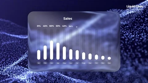 Bar Charts Liquid Glass Stock After Effects
