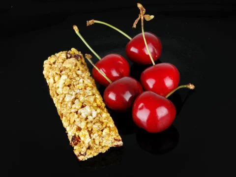 Bar with cherry Stock Photos