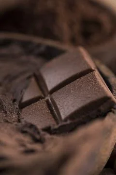Bar Of Chocolate, Cocoa Beans Stock Photos