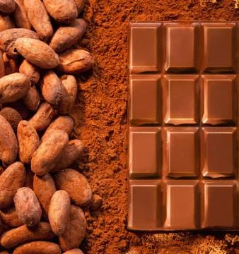 Bar of chocolate Stock Photos