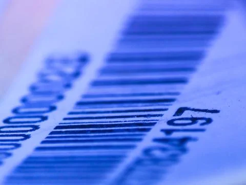 Bar Code and Numbers Macro photography 写真素材